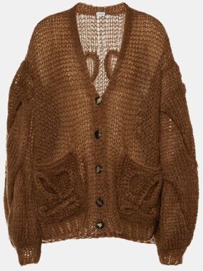 Loewe Anagram mohair and wool-blend cardigan